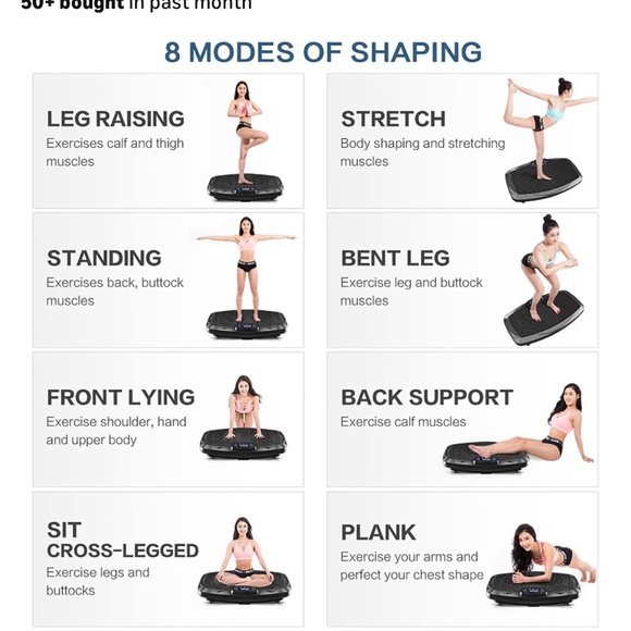 Vibration Plate Exercise Machine Whole Body Workout Vibration Fitness Platform - Picture 2 of 6